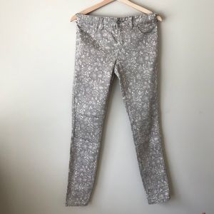 Free People Floral Skinny Jeans